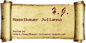Haselbauer Julianna névjegykártya